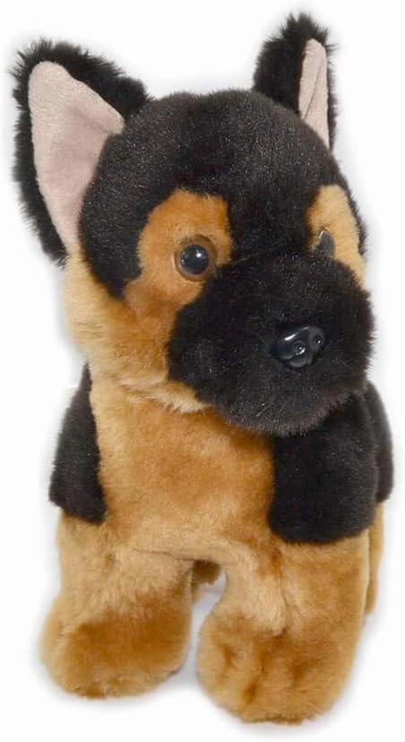 Millffy Lifelike Plush German Shepherd Realistic Stuffed Animal Dog Soft Puppy Toy for Kids(11 inch (24-28 CM), German Shepherd)