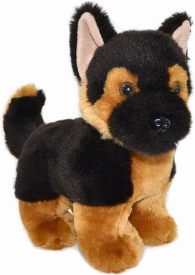 Millffy Lifelike Plush German Shepherd Realistic Stuffed Animal Dog Soft Puppy Toy for Kids(11 inch (24-28 CM), German Shepherd)