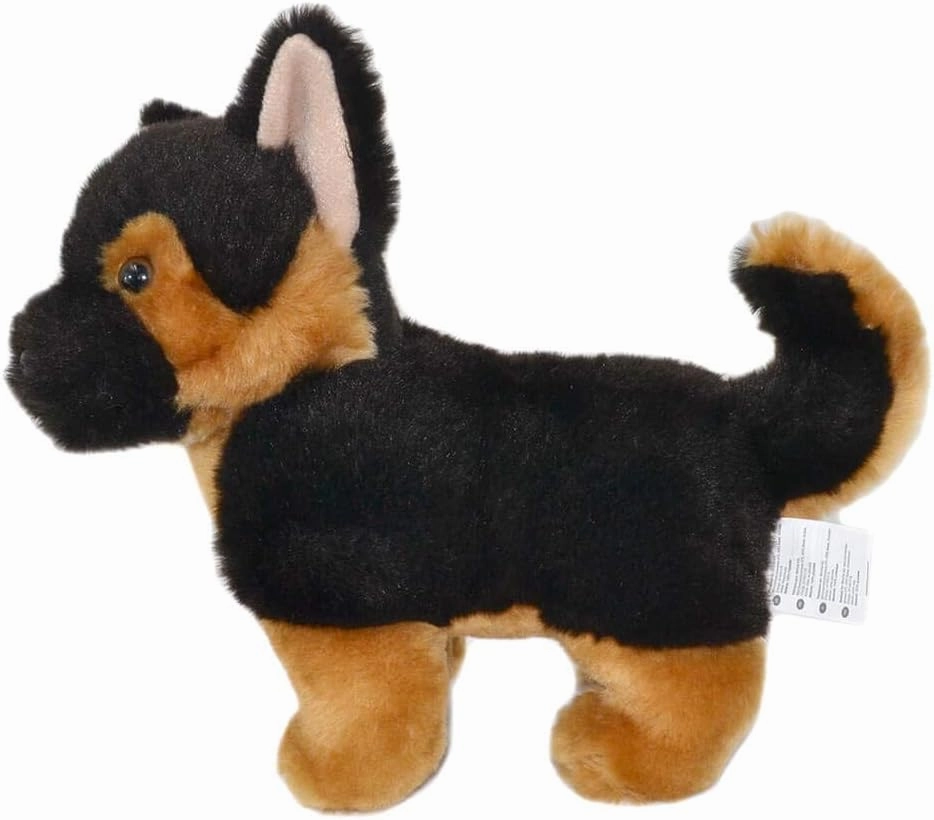 Millffy Lifelike Plush German Shepherd Realistic Stuffed Animal Dog Soft Puppy Toy for Kids(11 inch (24-28 CM), German Shepherd)