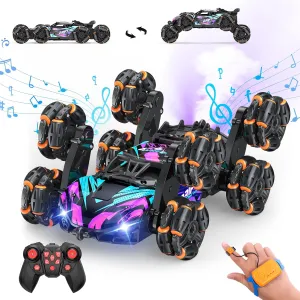 Minetom Gesture Sensing Stunt RC Cars, 8WD Remote Control Climbing Car Toys for Age 6-8, Transform Drift Off Road Vehicle Toy for Kids 9 10 11 12 Years Old Christmas Birthday Gifts for Boys & Girls