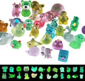 Mini Resin Animals, 250Pcs Tiny Resin Animals, Luminous Miniature Animal Figures, Figurines Bulk
