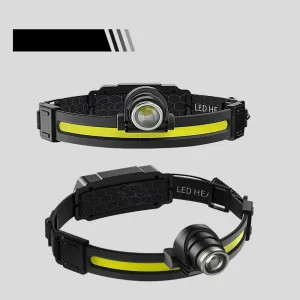 MiXXAR Led Headlamp 7Modes XPG COB Sensor Headlight Head Torch Flashlight Built Battery Head Lamp for Fishing Hunting