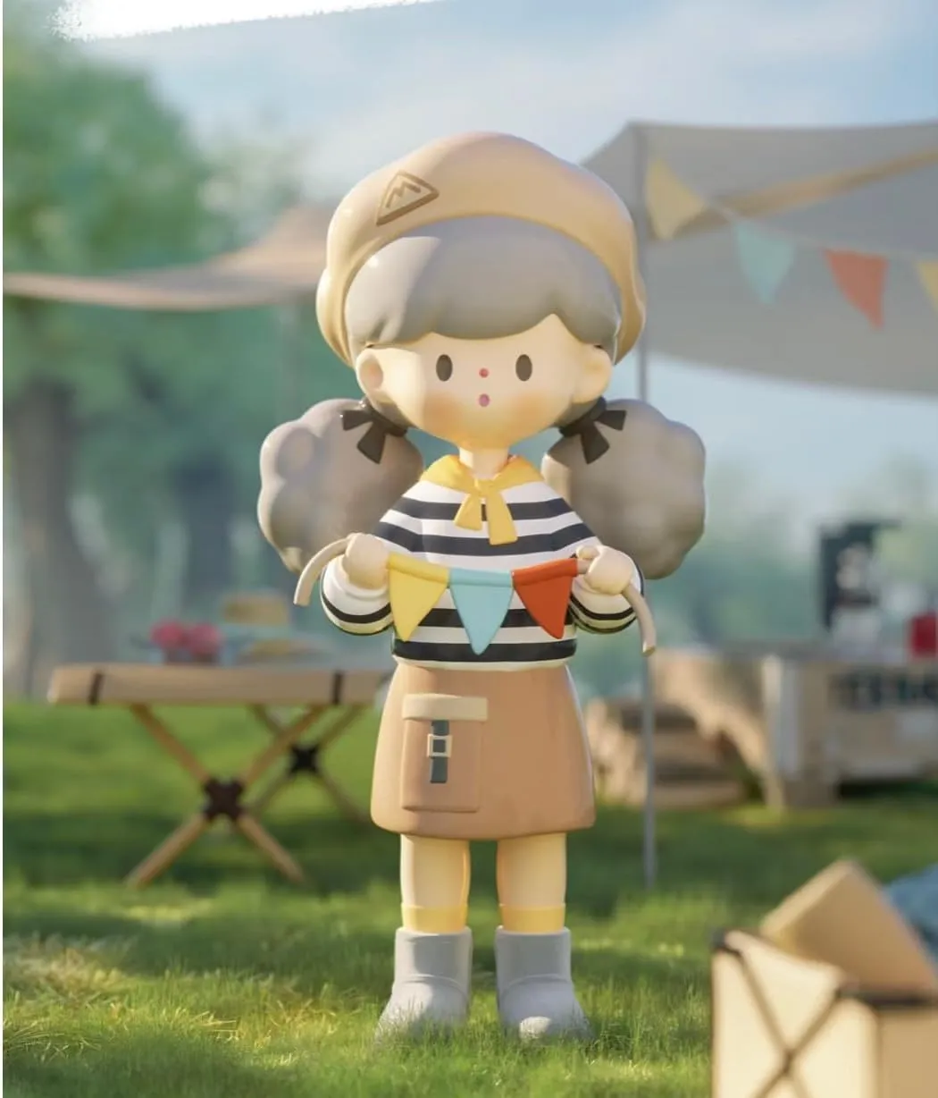 Molinta Camping Notes Series Blind Box Figures 9PCs Cute Collectible Toys Home Decorations, Holiday Birthday Gifts