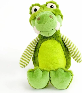 MON AMI Allister the Alligator Stuffed Animal 14”, Green Plush Alligator with Knit Arms, Reptile Plush Toy for Kids of All ages