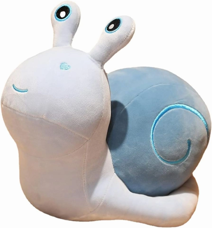 MUPI Snail Plush Pillow Toy Cute Stuffed Animal Snail Plush Kawaii Soft Decor Plushies Doll Gifts for Adults Kids Boys Girls Room Decor (Blue 23.6 Inch)