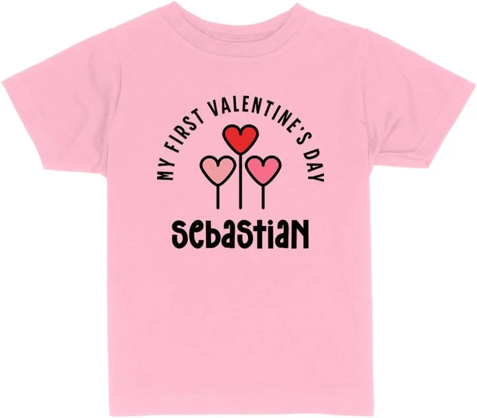 My First Valentine's Day Sebastian Toddler Kids T-Shirt