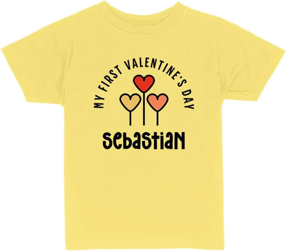 My First Valentine's Day Sebastian Toddler Kids T-Shirt
