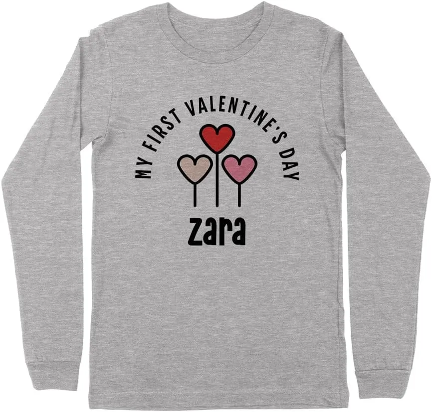My First Valentine's Day Zara Kids Long Sleeve T-Shirt Youth