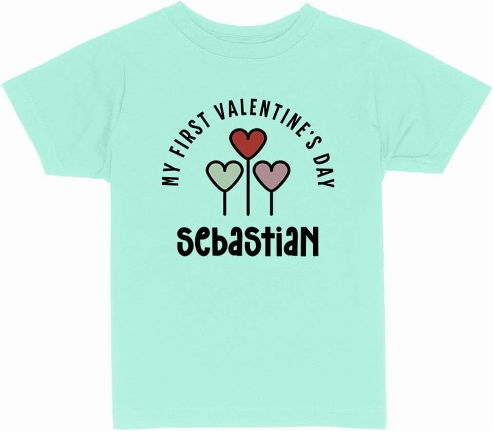 My First Valentine's Day Sebastian Toddler Kids T-Shirt