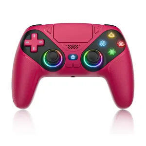 Nonbliep LED for PS5 Controller, for PS5 Slim/Pro/PC, Wireless Controller with 9 Colors RGB Light/Dual Vibration/Turbo/3.5mm Audio Jack/Speaker/Programmable for Playstation 5 Controller