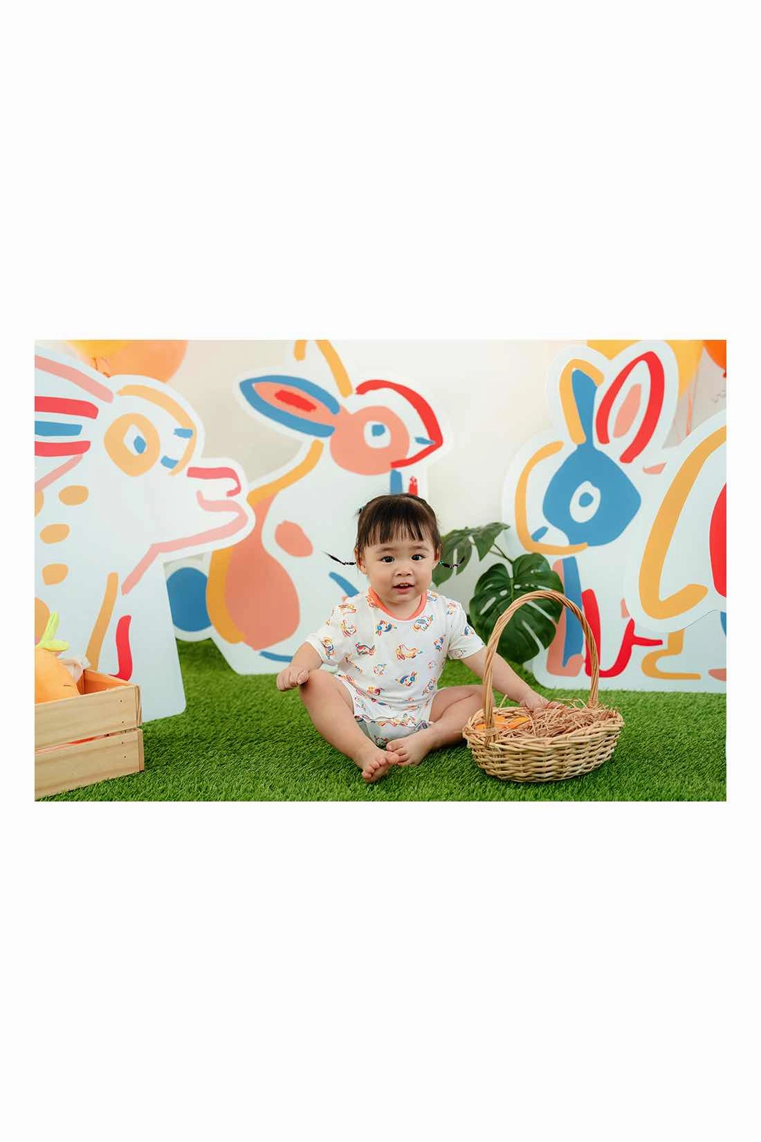 Not Too Big Bunny Bamboo Romper - 2 Pack