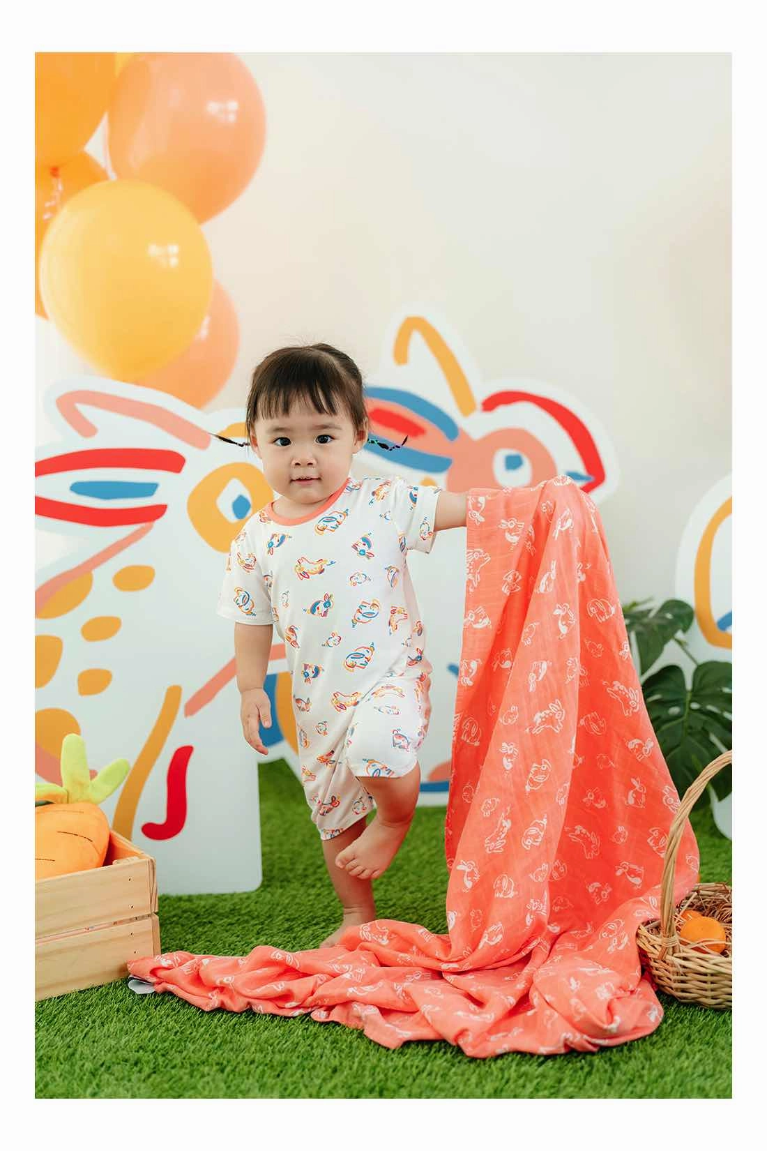 Not Too Big Bunny Bamboo Romper - 2 Pack