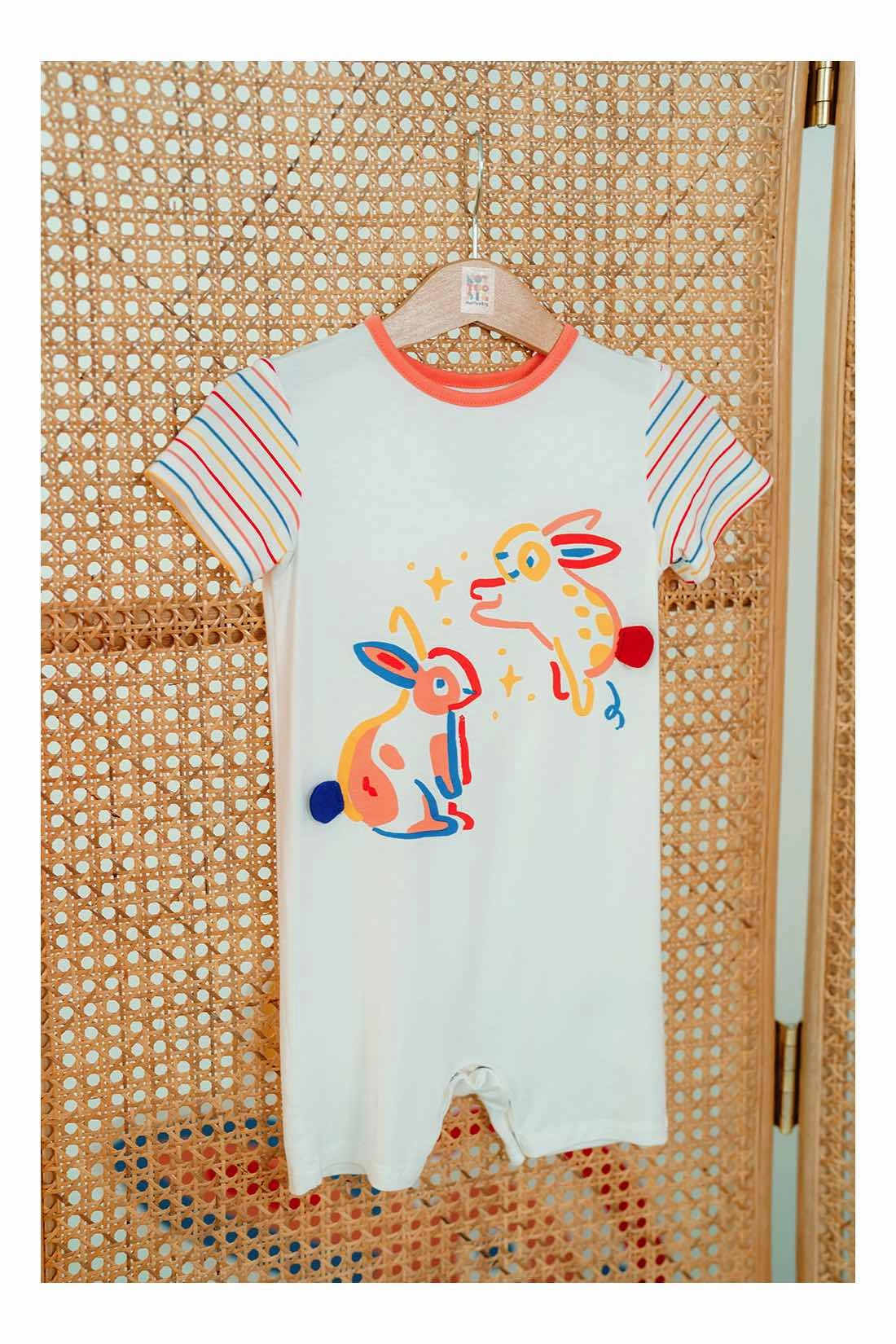 Not Too Big Bunny Bamboo Romper - 2 Pack