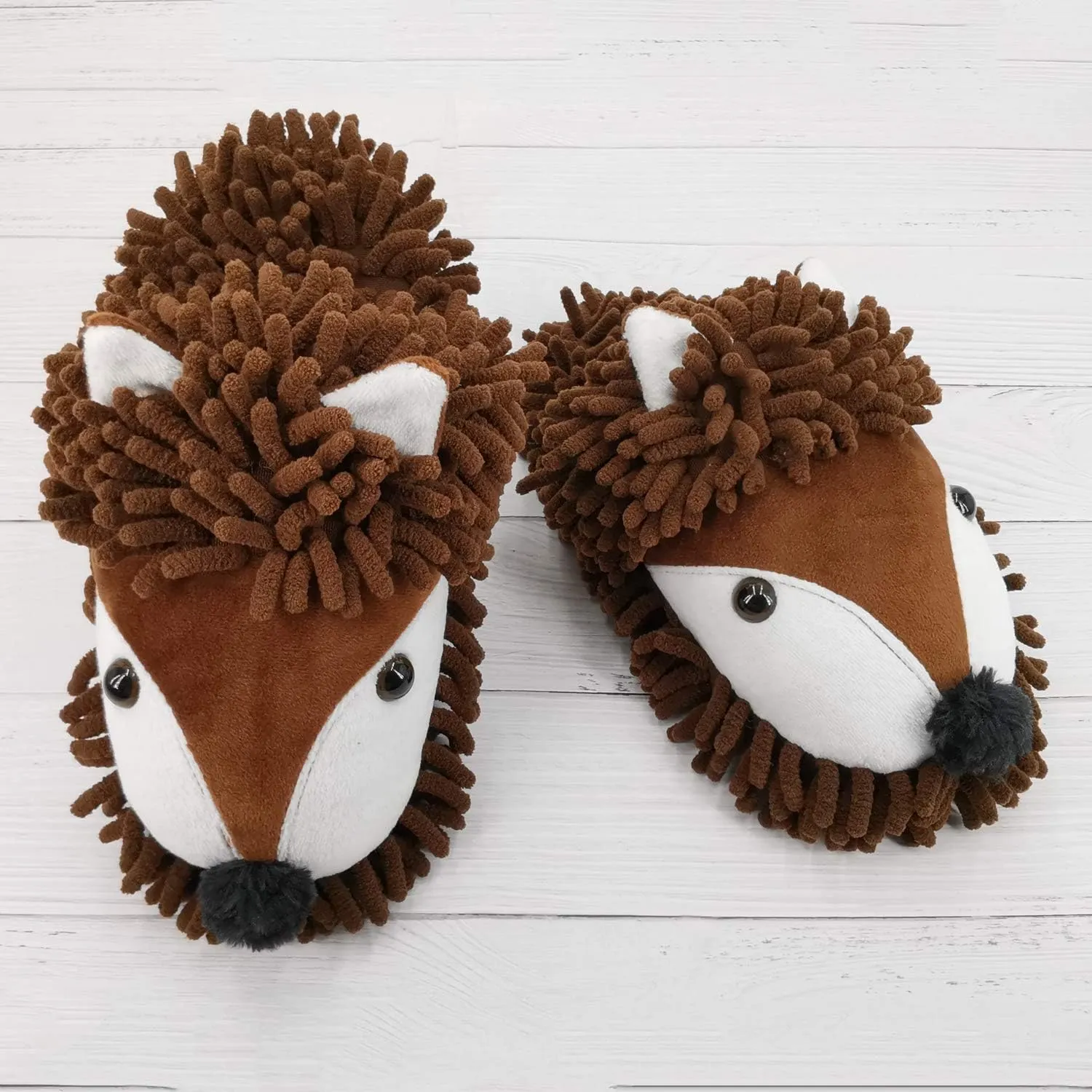 ofoot Womens & Childrens Cute Warm Fuzzy House Slippers Adult Furry Animal Shoes Non Slip Rubber Sole,Monkey Rabbit Koala Fox Owl Cat Lion Bunny Gorilla
