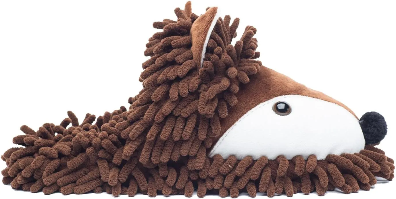 ofoot Womens & Childrens Cute Warm Fuzzy House Slippers Adult Furry Animal Shoes Non Slip Rubber Sole,Monkey Rabbit Koala Fox Owl Cat Lion Bunny Gorilla