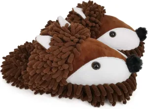 ofoot Womens & Childrens Cute Warm Fuzzy House Slippers Adult Furry Animal Shoes Non Slip Rubber Sole,Monkey Rabbit Koala Fox Owl Cat Lion Bunny Gorilla