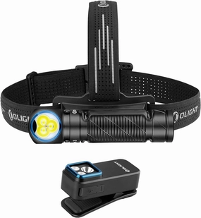 OLIGHT Perun 3 Rechargeable Headlamp Flashlight, 3000 Lumens LED Headlight with Red Light Bundle with Oclip Pro EDC Flashlight Clip-on Light, Rechargeable Lights 500 Lumens with Triple Lights