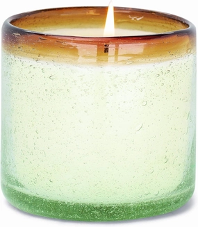 Paddywax Scented Candles Coastal La Playa Collection Artisan Candle in Hand-Blown Glass, 9 Ounces, Orange Blossom