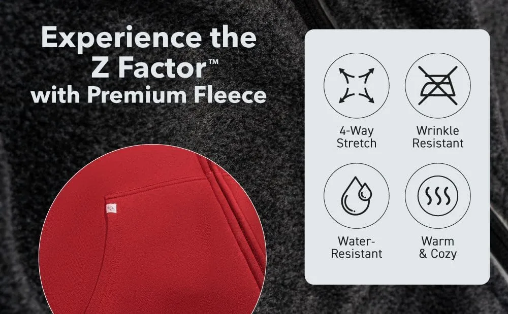 Peelz Jamie Polar Fleece Jacket for Men & Women - Full Zip Unisex Long Sleeve, Soft Fabric & 2 Pockets, Comfort Fit