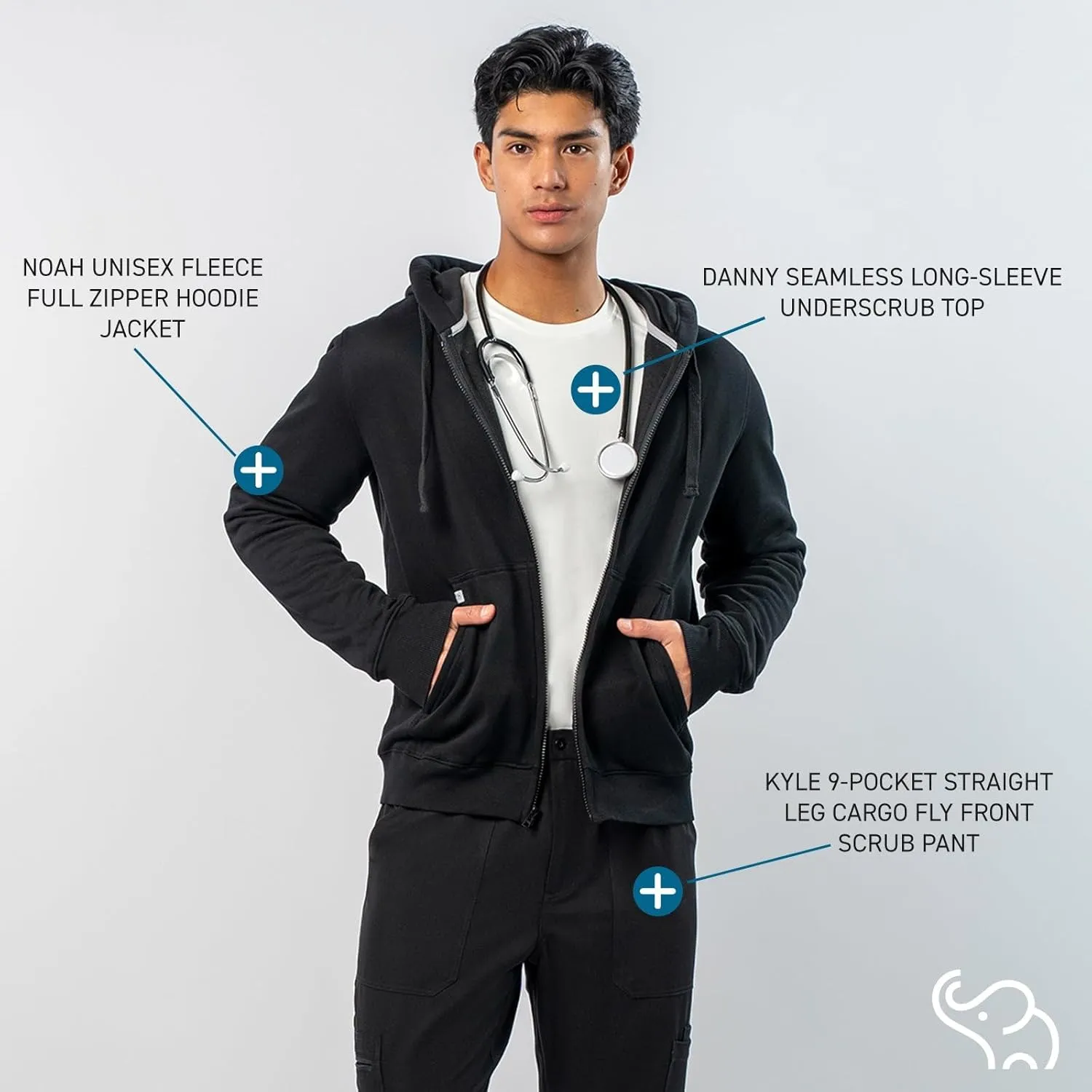 Peelz Jamie Polar Fleece Jacket for Men & Women - Full Zip Unisex Long Sleeve, Soft Fabric & 2 Pockets, Comfort Fit