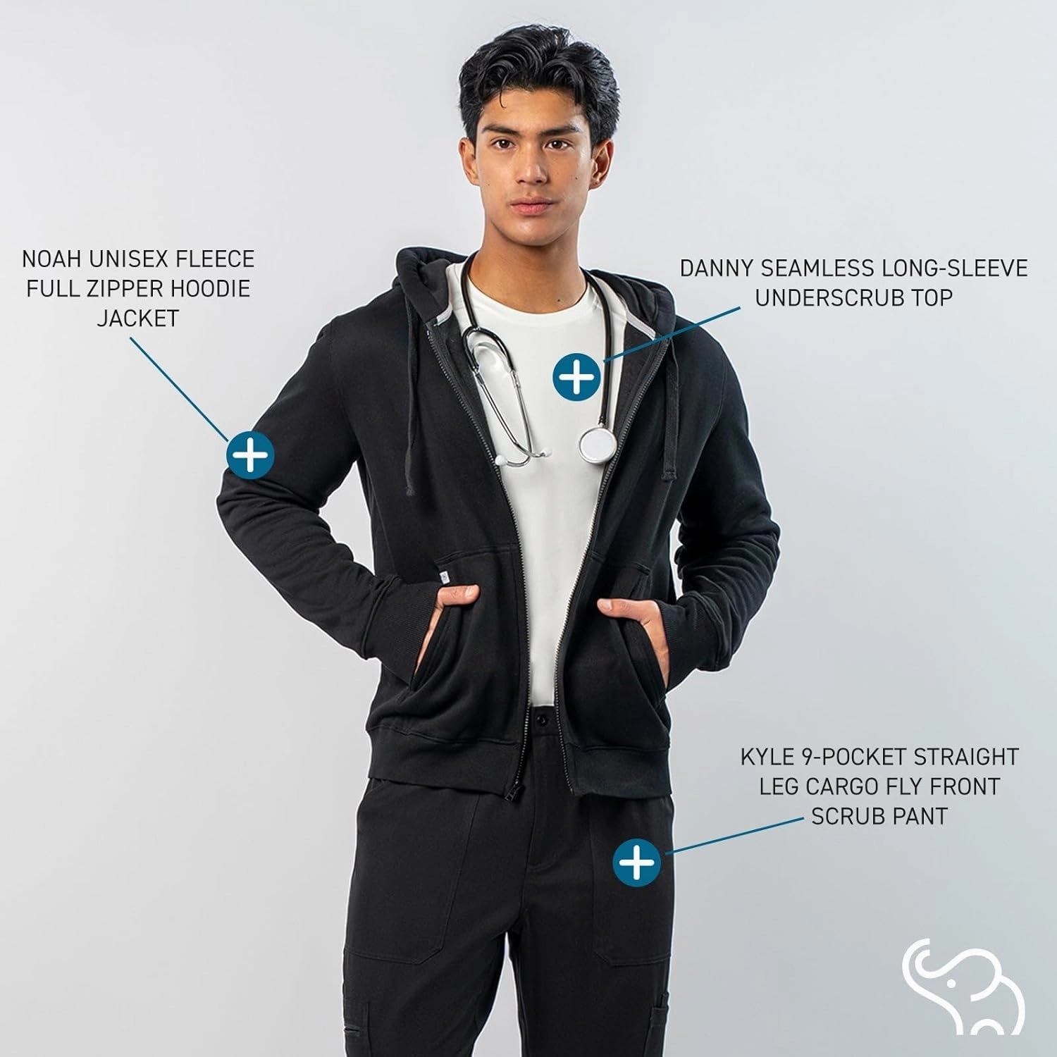 Peelz Jamie Polar Fleece Jacket for Men & Women - Full Zip Unisex Long Sleeve, Soft Fabric & 2 Pockets, Comfort Fit