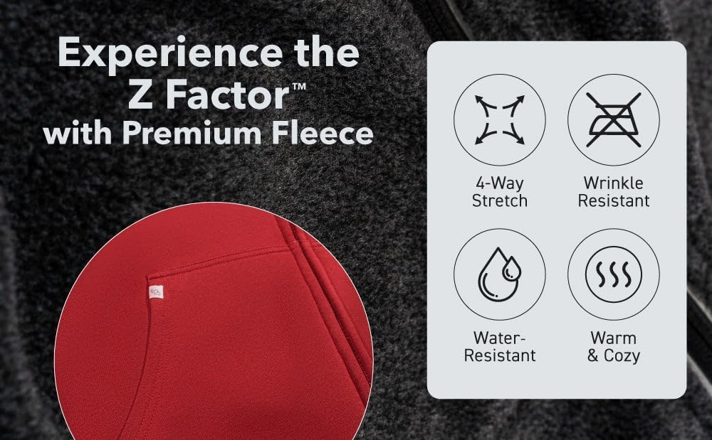 Peelz Jamie Polar Fleece Jacket for Men & Women - Full Zip Unisex Long Sleeve, Soft Fabric & 2 Pockets, Comfort Fit
