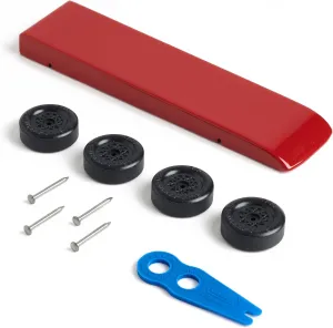 Pinewood Pro Pine Derby Car Kit | 10 Piece Set | Painted and Weighted | Red Shark | Includes PRO Wheel Spacer | Official Parts prepped for Speed | Optimal Center of Gravity