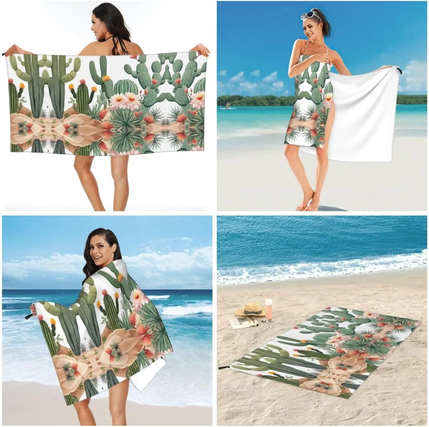 Plant Flower Premium Compact Microfiber Travel Towel-Featherlight & Quick Dry,Sand-Resistant Beach Towel for Swimming,Camping,Vacation Essentials with Carry Pouch