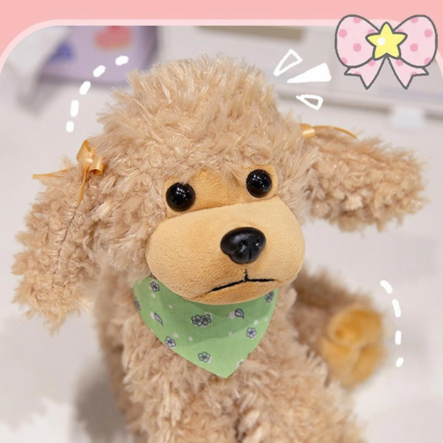 Plush Poodle Dog Puppy Stuffed Animals Toys Dolls Kids Gifts 9 Inches (Brown)