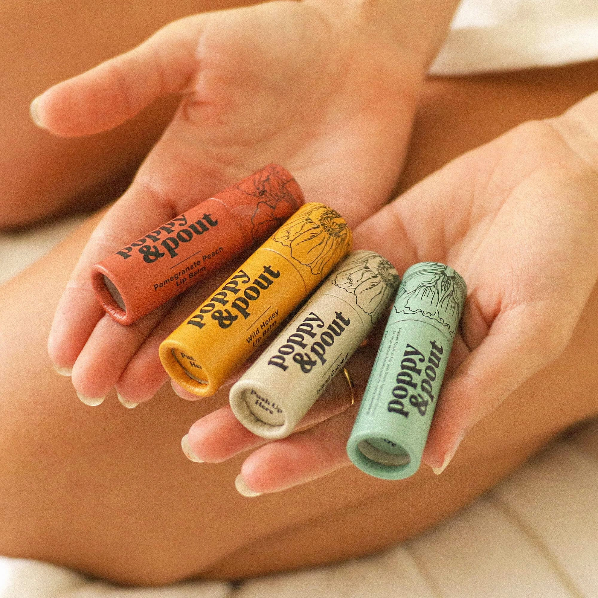 Poppy and Pout Lip Balm, Island Coconut
