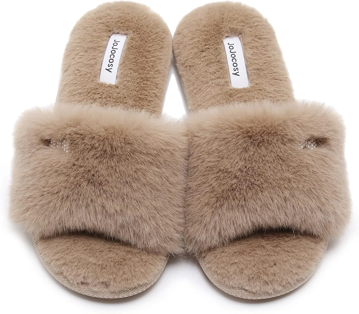 Rabbit Model Lady’s Comfortable Fuzzy Memory Foam Scuff Women’s Fashion Plush Peep-Toe Relaxing Indoor Slippers