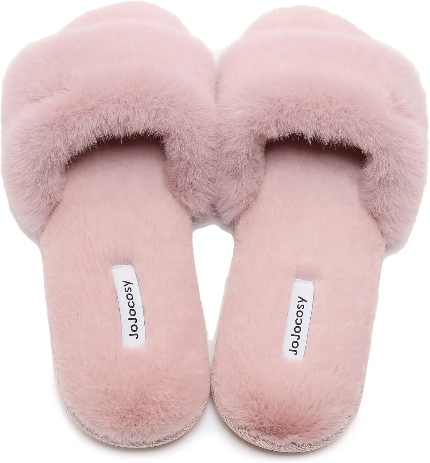 Rabbit Model Lady’s Comfortable Fuzzy Memory Foam Scuff Women’s Fashion Plush Peep-Toe Relaxing Indoor Slippers