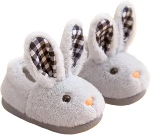 Rabbit Warm Slippers, Cute Plush Soft Bunny Slippers Fuzzy Winter House Slippers Shoes for Toddler