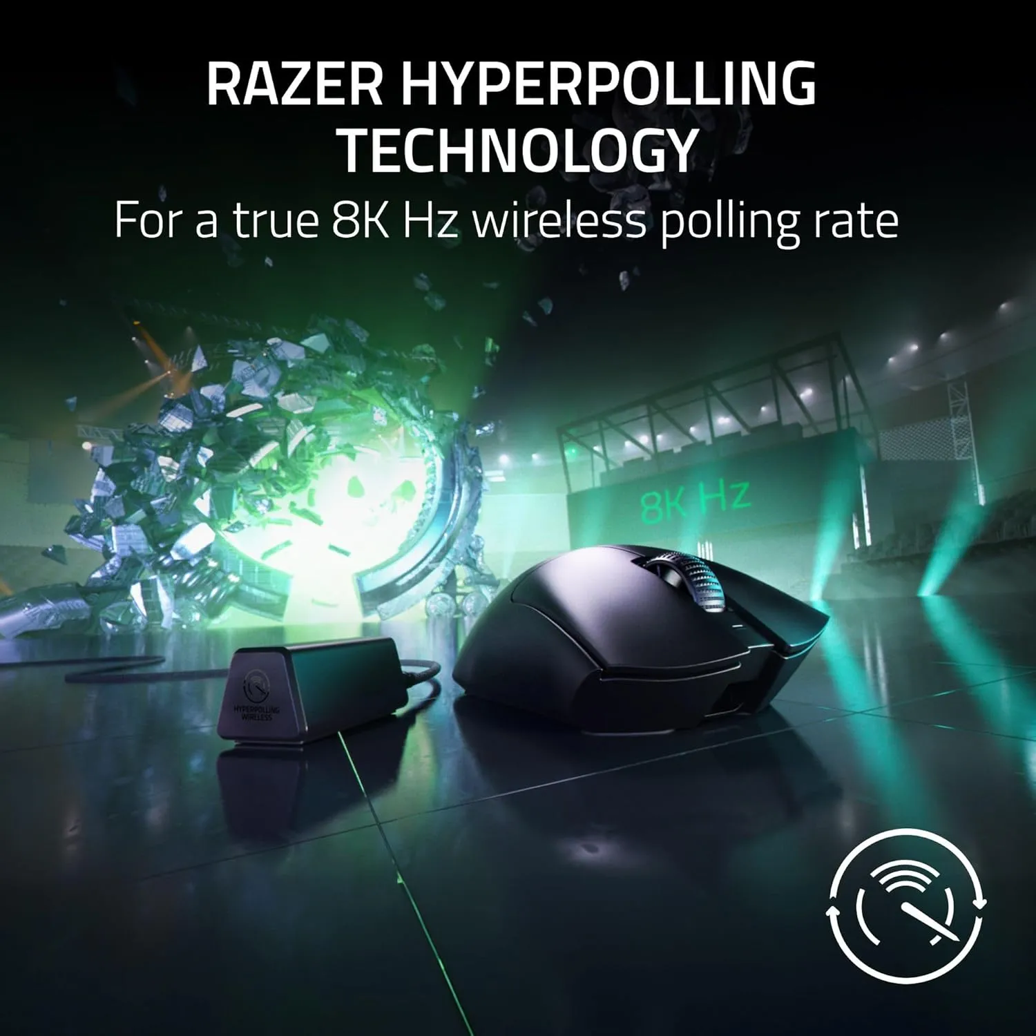 Razer DeathAdder V3 Pro Wireless Gaming Mouse   Hyperpolling Wireless Dongle: 63g Ultra Lightweight - Focus Pro 30K Optical Sensor - Optical Switches Gen-3-5 Programmable Buttons - Black