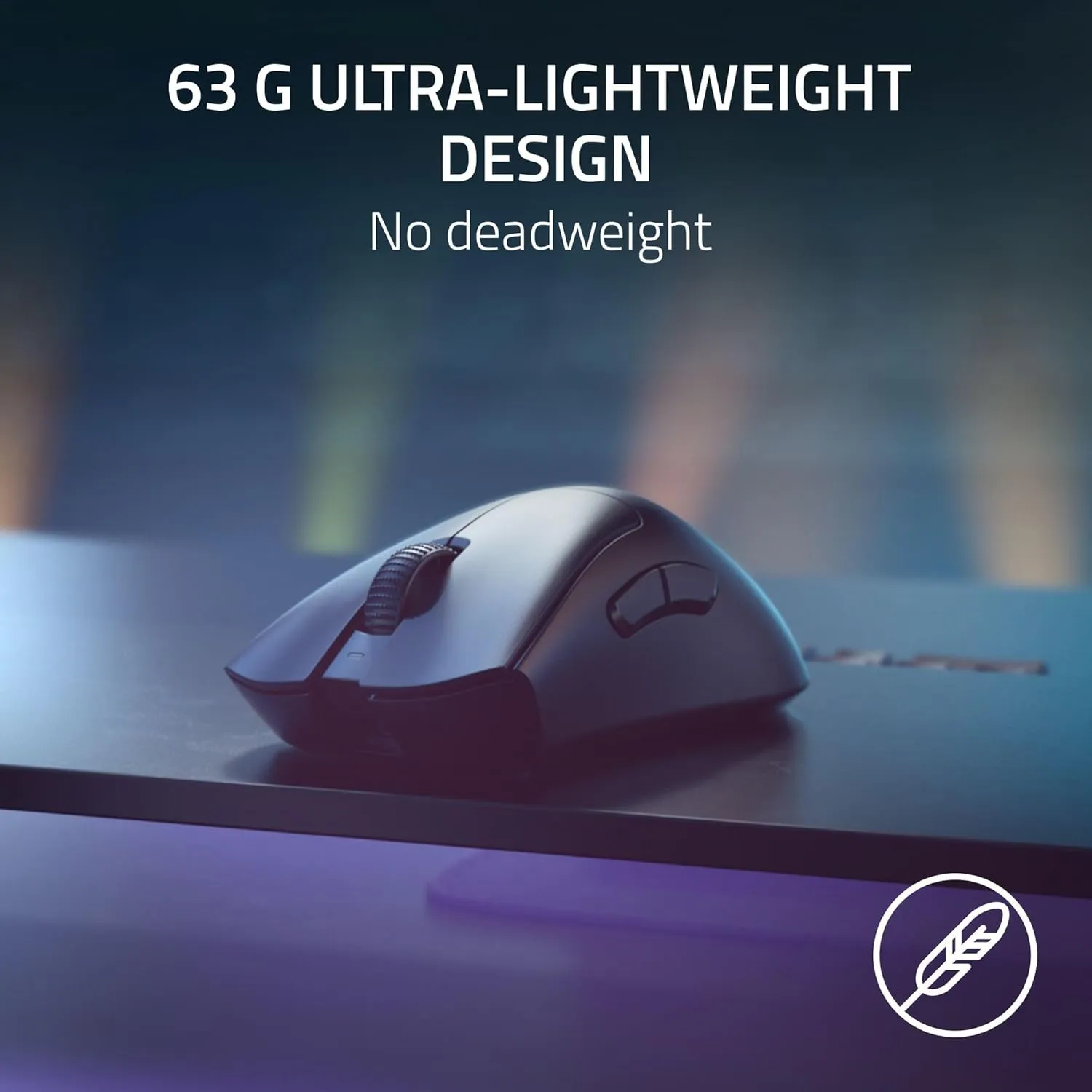 Razer DeathAdder V3 Pro Wireless Gaming Mouse   Hyperpolling Wireless Dongle: 63g Ultra Lightweight - Focus Pro 30K Optical Sensor - Optical Switches Gen-3-5 Programmable Buttons - Black