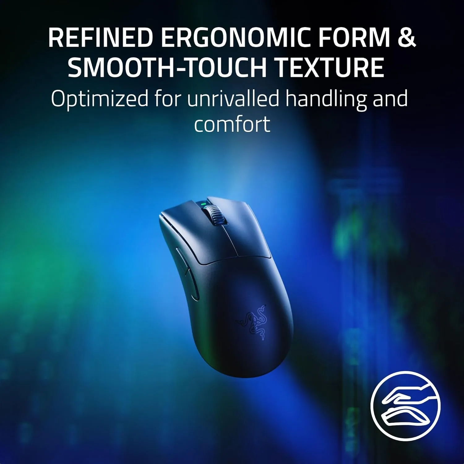 Razer DeathAdder V3 Pro Wireless Gaming Mouse   Hyperpolling Wireless Dongle: 63g Ultra Lightweight - Focus Pro 30K Optical Sensor - Optical Switches Gen-3-5 Programmable Buttons - Black