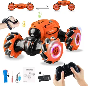 RC Car 1:16 Stunt Remote Control Car Twisting Vehicle Drift Car 2.4GHz Gesture Sensor Watch Control Toy Cars Vehicle 360° Flips with Lights Music,Driving Toy for Boys Girls Kids