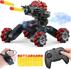 RC Cars-Best Gifts for Boys Age 8-12,Big Size DIY Hand Controlled Gesture Sensing Stunt Remote Control Battle Tank Car with Soft Bullets,Birthday Presents for Kids 7 8 9 10 11 Year Old