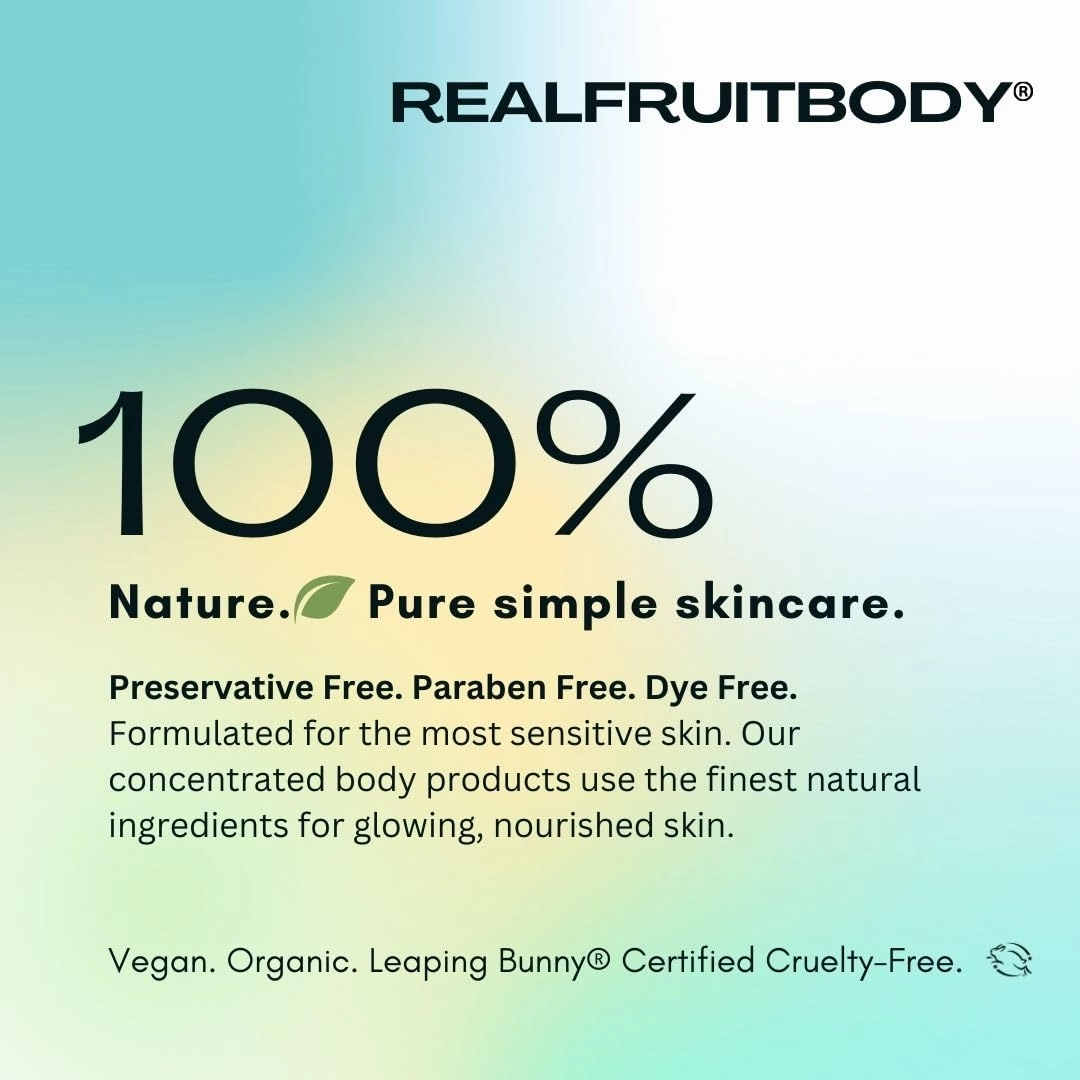 Real Fruit Body® Shea Mango Coconut Whipped Body Buttercream - 100% Pure & Natural, Cold-Pressed, Leaping Bunny Certified Cruelty-Free, Organic, and Vegan - 3.38 Ounce | 100 ml
