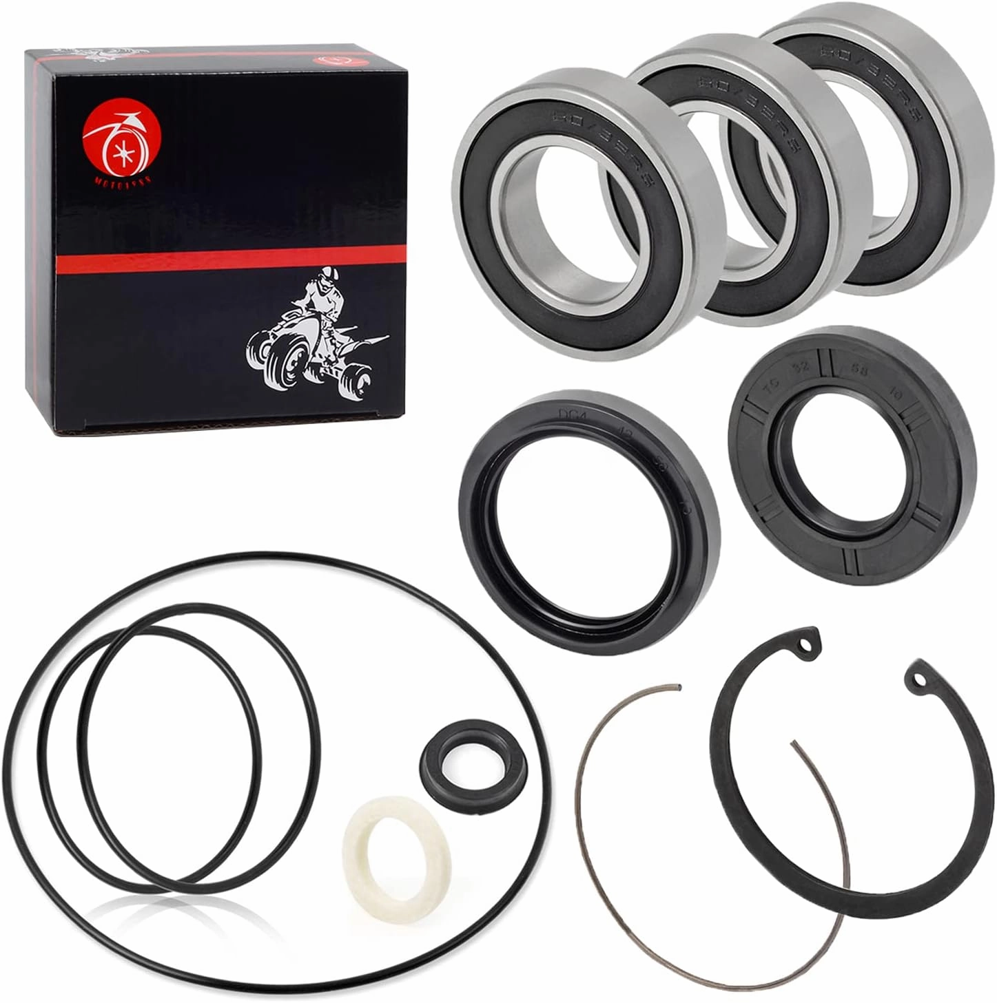 Rear Axle & Brake Drum Wheel Bearing Seals CLIP O RING Kit For Honda Recon 250 TRX250 TRX250EX TRX250X TRX 250EX 250X 1997-2022