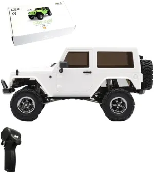 Remote Control Car Model Set, OH35A01 1/35 RWD 2.4G RC Electric Straight Bridge Off-road Climbing Vehicle Model, Creative Vehicle Toys for Teens and Adults (KIT Version/White), IO151168IG