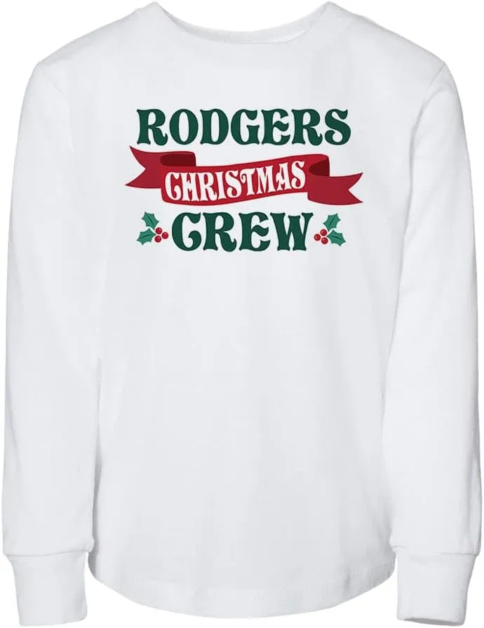 Rodgers Christmas Crew Toddler Kids Long Sleeve T-Shirt