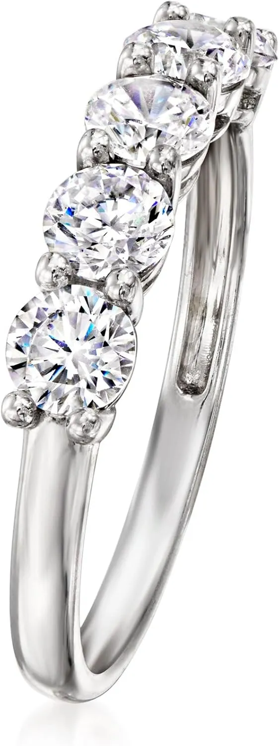 Ross-Simons 1.10 ct. t.w. CZ 5-Stone Ring in Sterling Silver