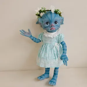 RXDOLL Realistic Reborn Baby Dolls Silicone Full Body Avatar Girl 17 Inch Real Life Avatar Baby Dolls That Look Real Silicone Babies Elf Fairy Doll Toys Gifts for Age 3 