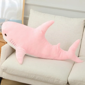 Ryttir 39.4 Inch XXL Giant Shark Stuffed Animal,Soft Shark Plush Chubbier Stuffed Shark Décor Fuzzy Shark Pillow,Perfect Stress Relief Shark Gifts for Women Kids