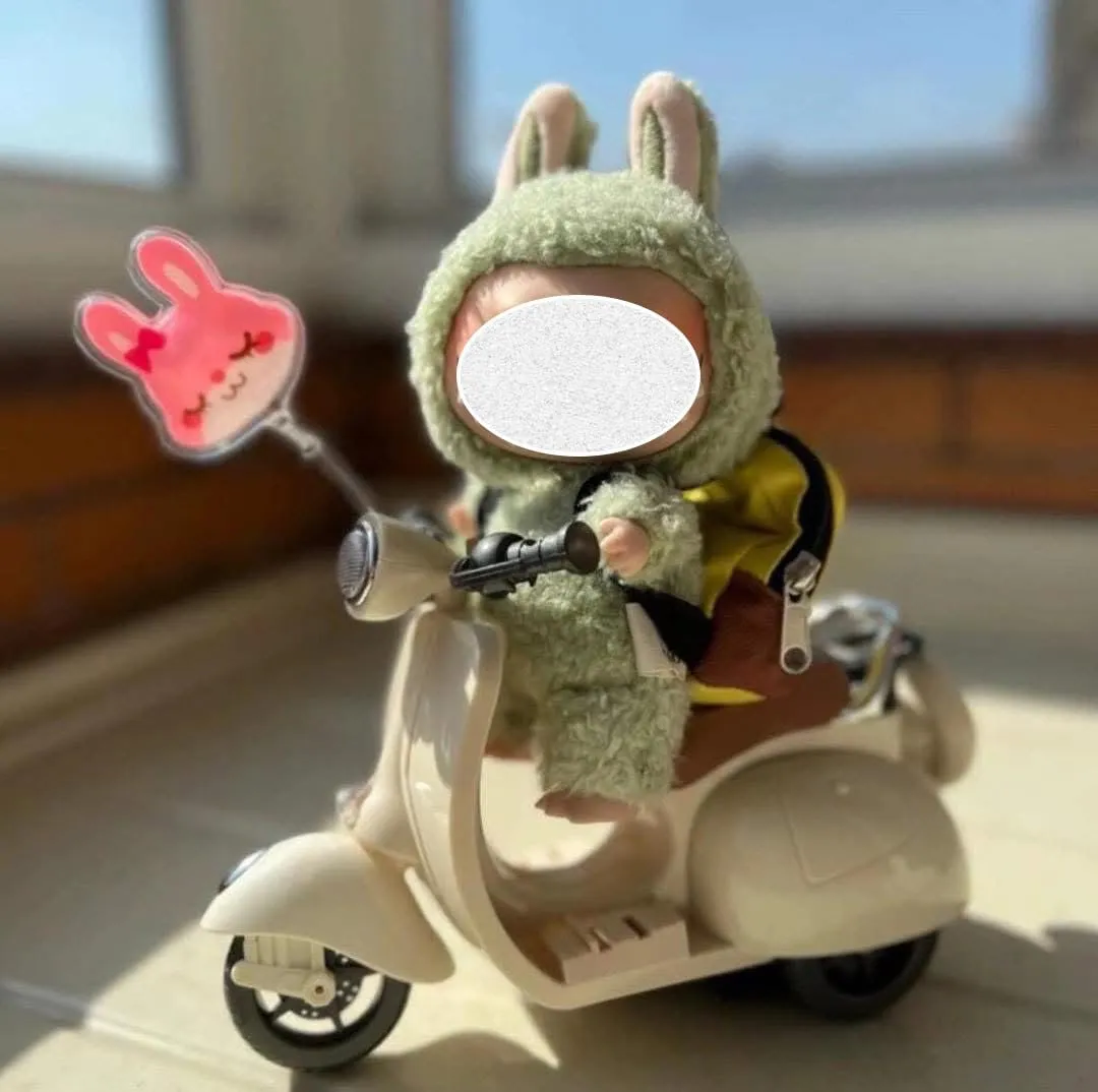 Scooter for 17cm Dolls Accessories Hamster Pet Electric Toy (Brown)