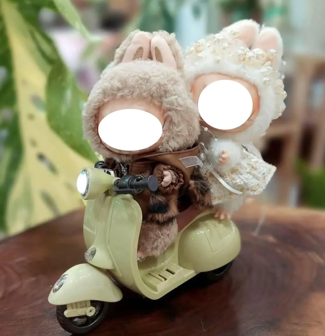 Scooter for 17cm Dolls Accessories Hamster Pet Electric Toy (Brown)
