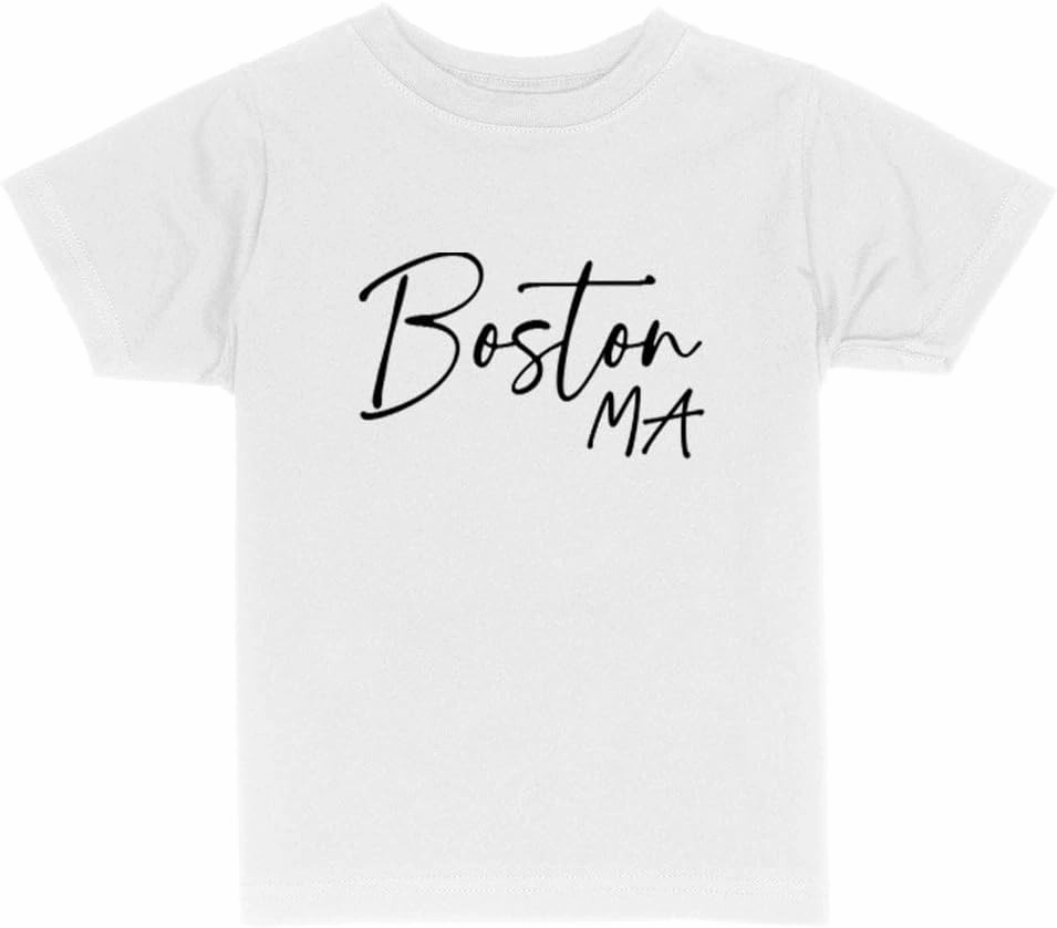 Script Boston Massachusetts Toddler Kids T-Shirt