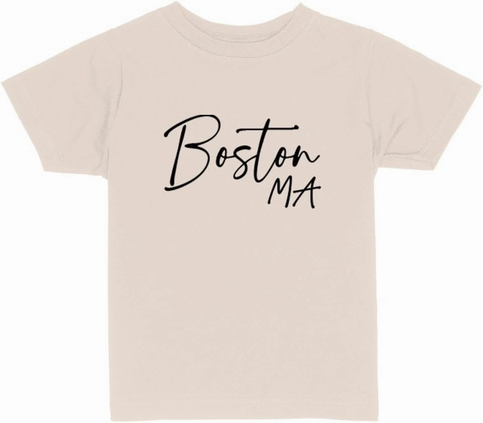 Script Boston Massachusetts Toddler Kids T-Shirt