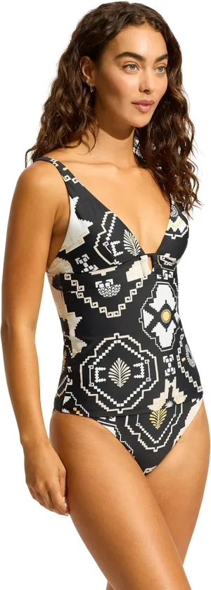 Seafolly Women's Standard Ring Front Tankini Top Swimuit